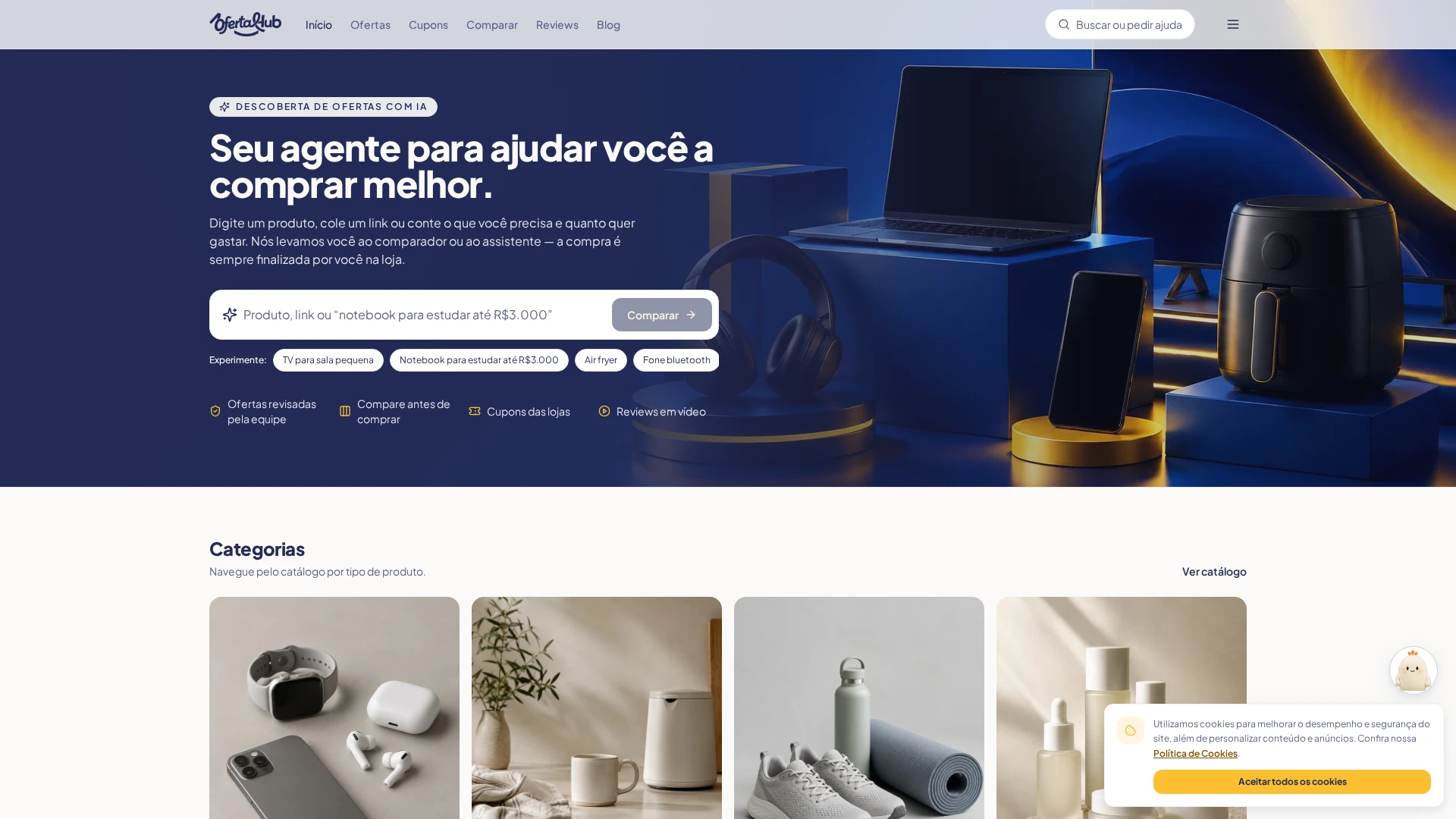 Interface do OfertaHub