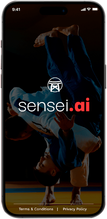 Interface pública do aplicativo Sensei AI em um celular